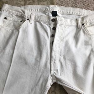 White polo jeans
